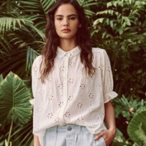 The Great. Eyelet Kerchief Top 100% Cotton Never worn, size 0